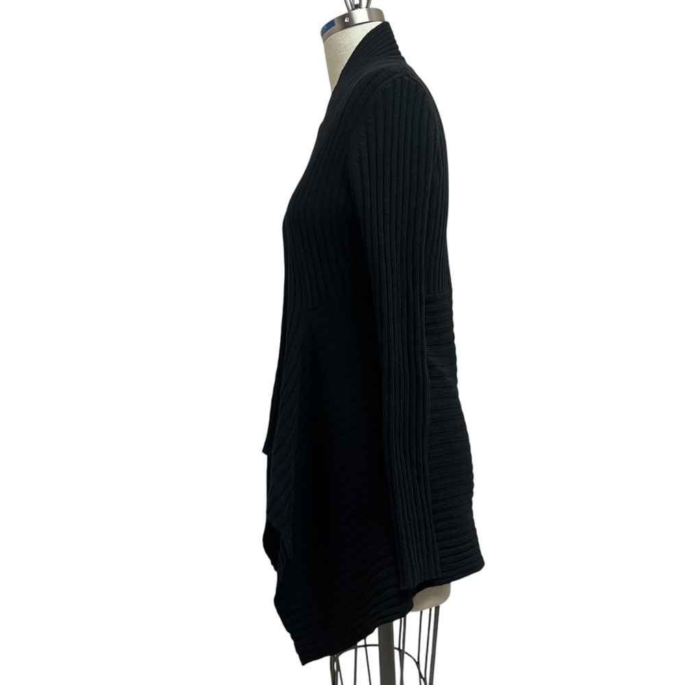 Autumn Cashmere Rib Drape in Ebony Black - Picture 5 of 7